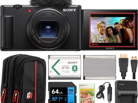 Sony ZV-1 II Vlog 4K Camera for Content Creators & Vloggers Black 2 Battery Bundle For Discount