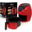 Deco Chef 3.7QT Electric Oil-Free Digital Air Fryer for Healthy Frying, Red - Refurbished Discount