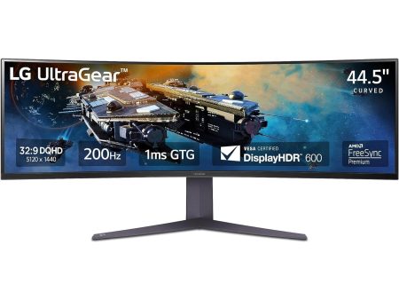 LG 45GR75DCB 45-inch Ultragear Curved Gaming Monitor, 3-Way Adjustable Stand For Cheap