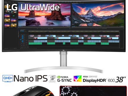 LG 38  UltraWide QHD+ IPS Curved Monitor, NVIDIA G-SYNC + Gaming Mouse Bundle Sale