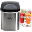 Deco Chef Stainless Steel Electric Top Load Ice Maker with The Smoothies Bible Recipe Book Hot on Sale