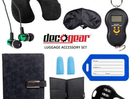 Deco Gear Luggage Accessory Kit - 10 Piece Ultimate Travel Bundle - 10PCLAK Hot on Sale