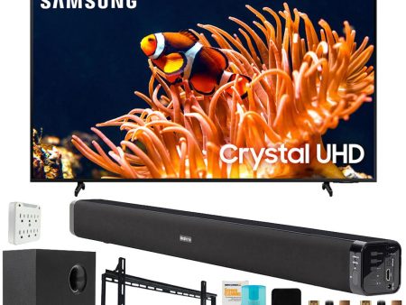 Samsung 55  DU8000 Crystal UHD LED 4K Smart TV (2024) with Deco Gear Home Theater Bundle For Sale