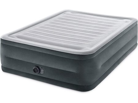 Intex Dura-Beam Deluxe 22  Queen Air Mattress w  Built-In Electric Pump Online now