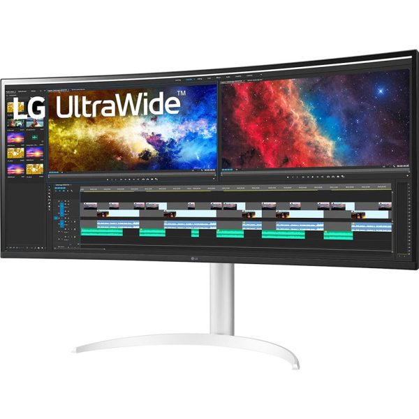 LG 38WP85C-W 38  Curved 21:9 UltraWide QHD 3840x1600 PC Monitor - Open Box For Discount