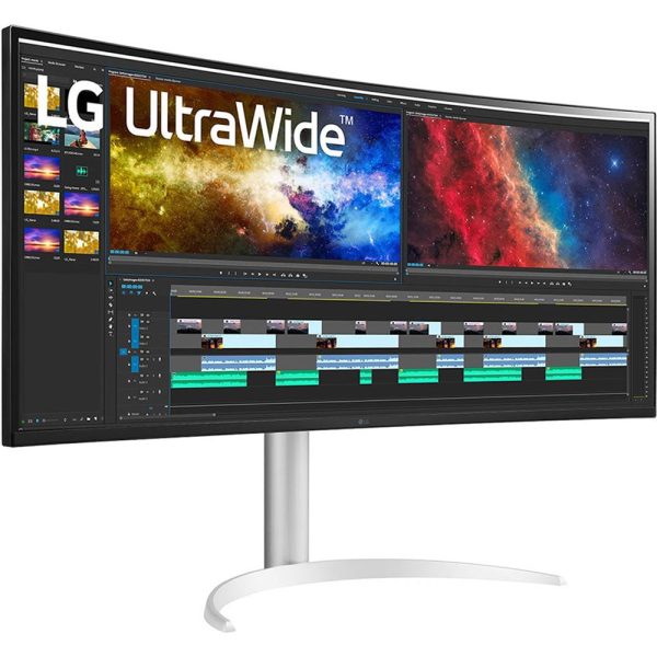 LG 38WP85C-W 38  Curved 21:9 UltraWide QHD 3840x1600 PC Monitor - Open Box For Discount