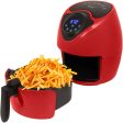 Deco Chef 3.7QT Electric Oil-Free Digital Air Fryer for Healthy Frying, Red - Refurbished Discount