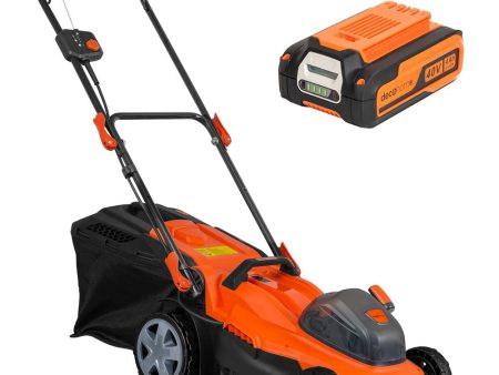 Deco Home Cordless Lawn Mower 16  Deck, 40V Battery, Push Start, 45L Grass Bag, Side Chute Sale